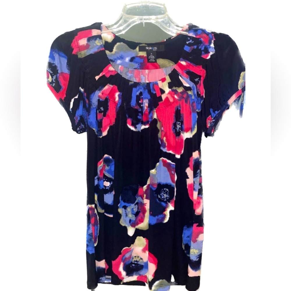 Style & Co. Petite Floral Blouse Top- PM